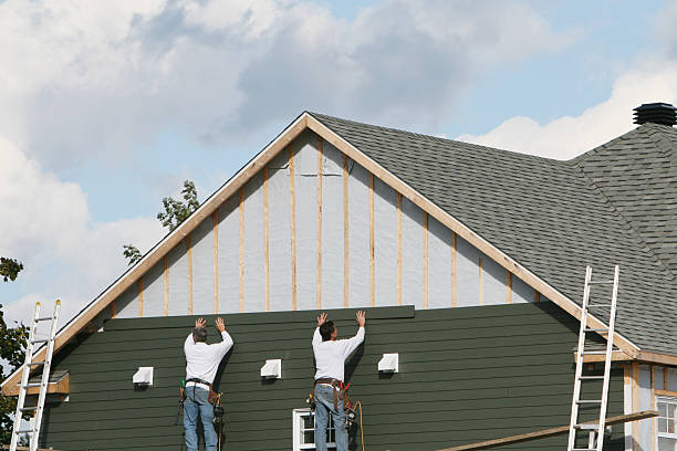 Professional Storm Damage Siding Repair technician working in Glenville, CT